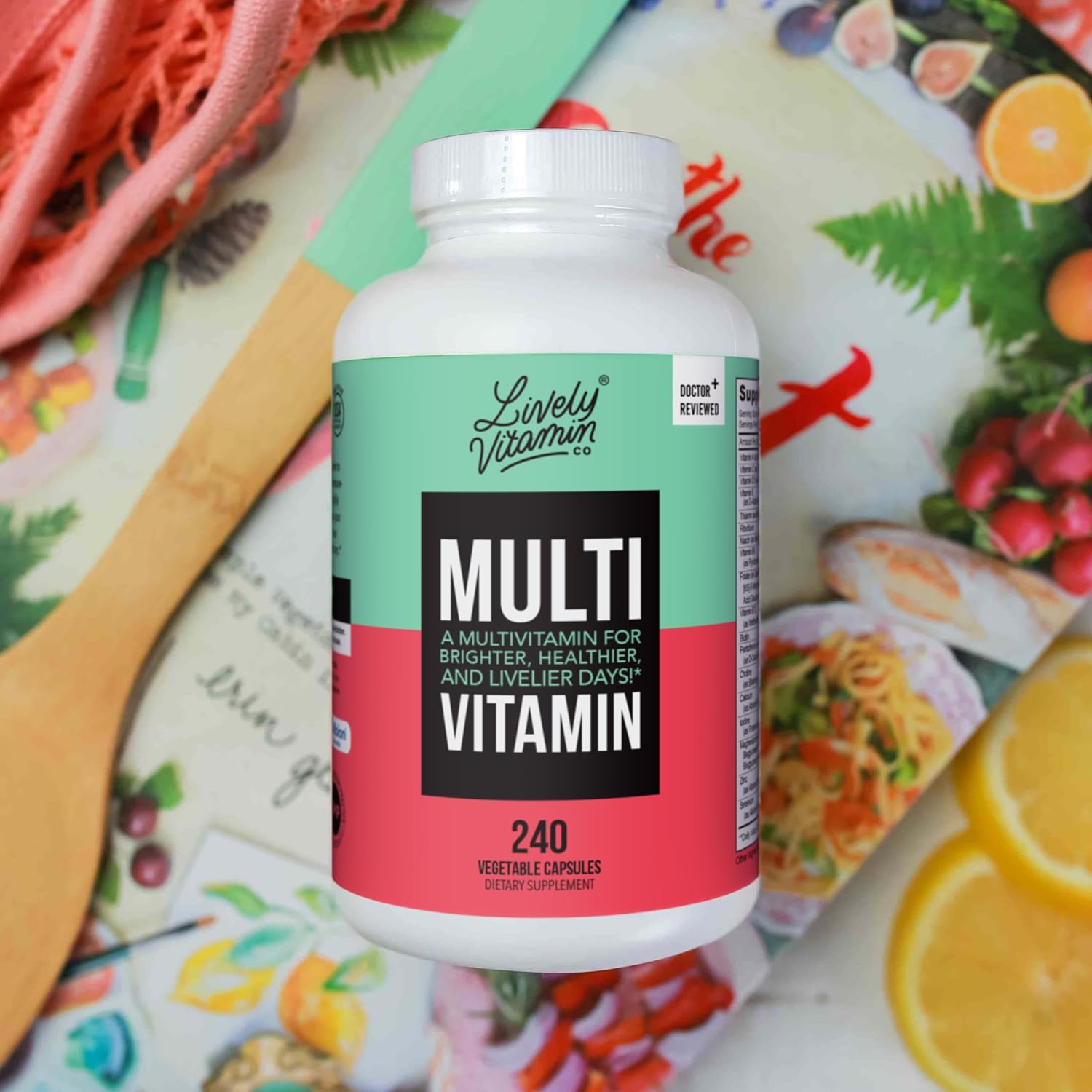 Premium Multivitamin with 37 Essential Nutrients for Energy, Memory, and Immune Health - 240 Vegetarian Capsules