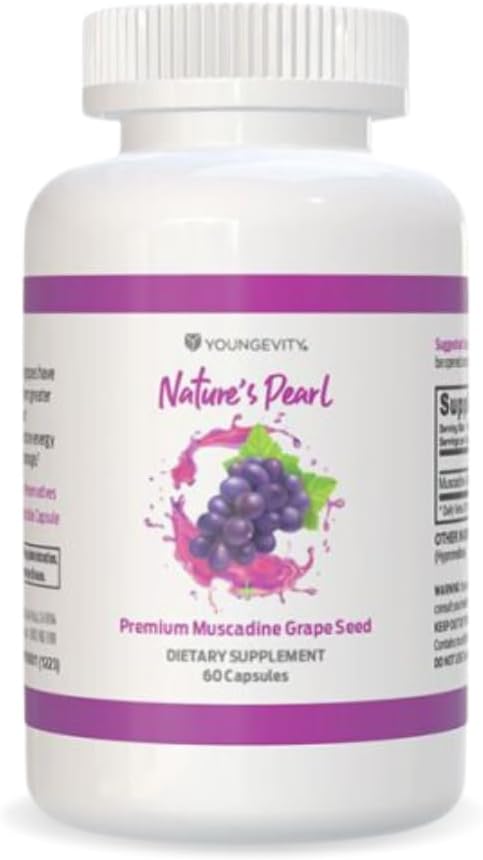 Premium Muscadine Grape Seed Extract Capsules - 650mg - Antioxidant Superfood with Resveratrol, Ellagic Acid, Quercetin - 60 Servings