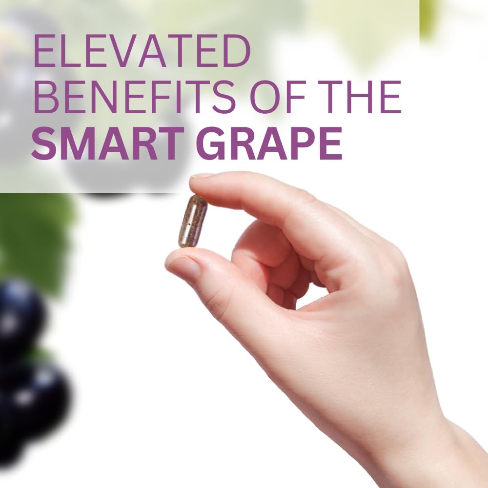 Premium Muscadine Grape Seed Extract Capsules - 650mg - Antioxidant Superfood with Resveratrol, Ellagic Acid, Quercetin - 60 Servings