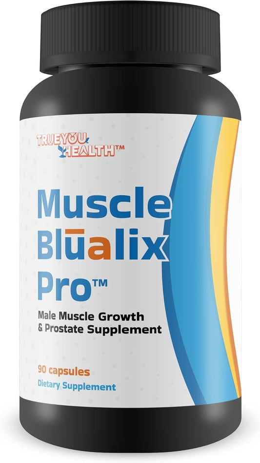 Premium Muscle Blualix Pro: Prostate Supplement for Men - Boost Energy & Motivation - Vitamin D, Zinc & Turmeric Formula - Antioxidant Male Health Support