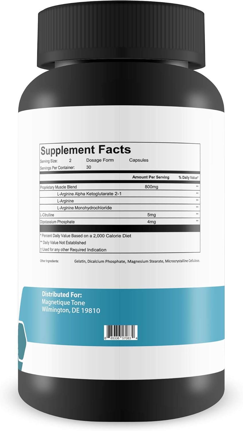 Premium Muscle Building Nitric Oxide Booster - Enhance Strength and Performance with Magnetique Tone