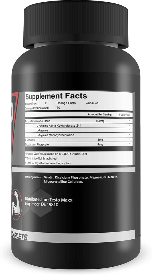 Premium Muscle Building Nitric Oxide Booster - Prime X Nitro Max Supplement
