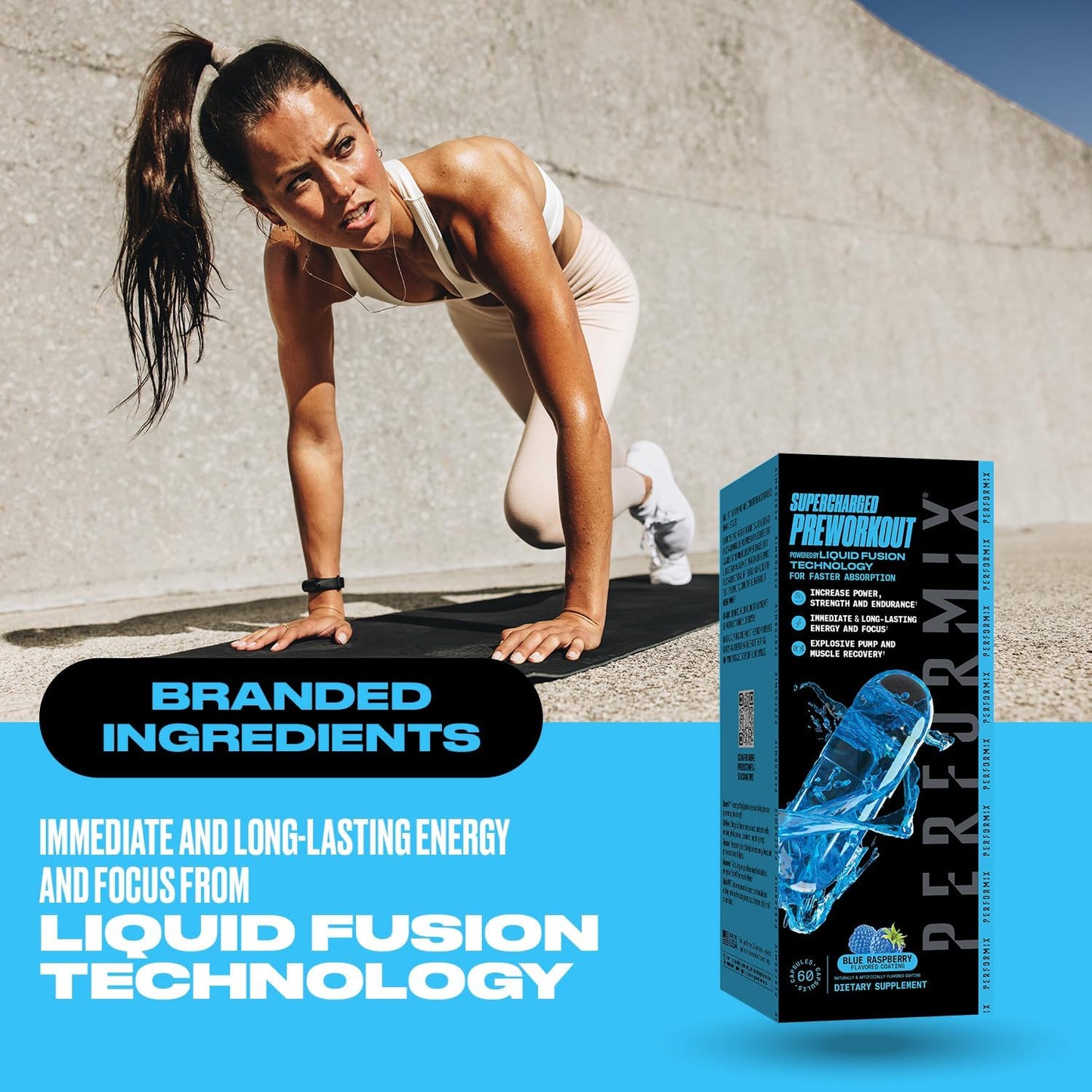 Premium Muscle Supporting Preworkout Capsules with Sustained Energy, Endurance, and Focus for Hardcore Training - Includes Oceanix and Alpha GPC - 60 Count