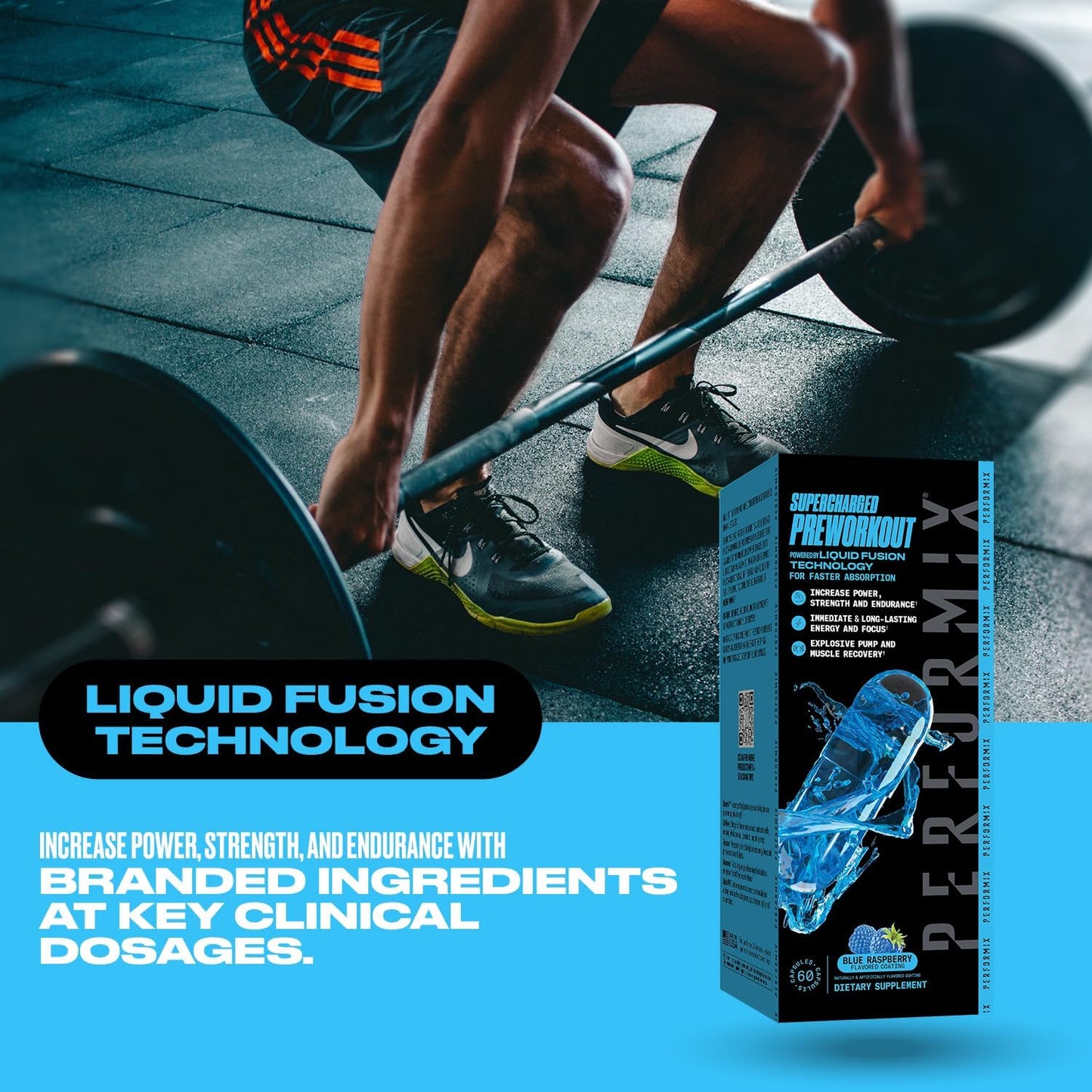 Premium Muscle Supporting Preworkout Capsules with Sustained Energy, Endurance, and Focus for Hardcore Training - Includes Oceanix and Alpha GPC - 60 Count