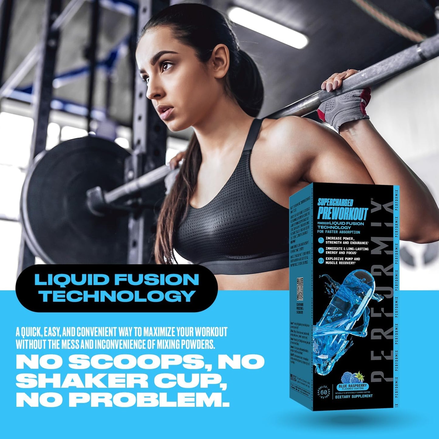 Premium Muscle Supporting Preworkout Capsules with Sustained Energy, Endurance, and Focus for Hardcore Training - Includes Oceanix and Alpha GPC - 60 Count