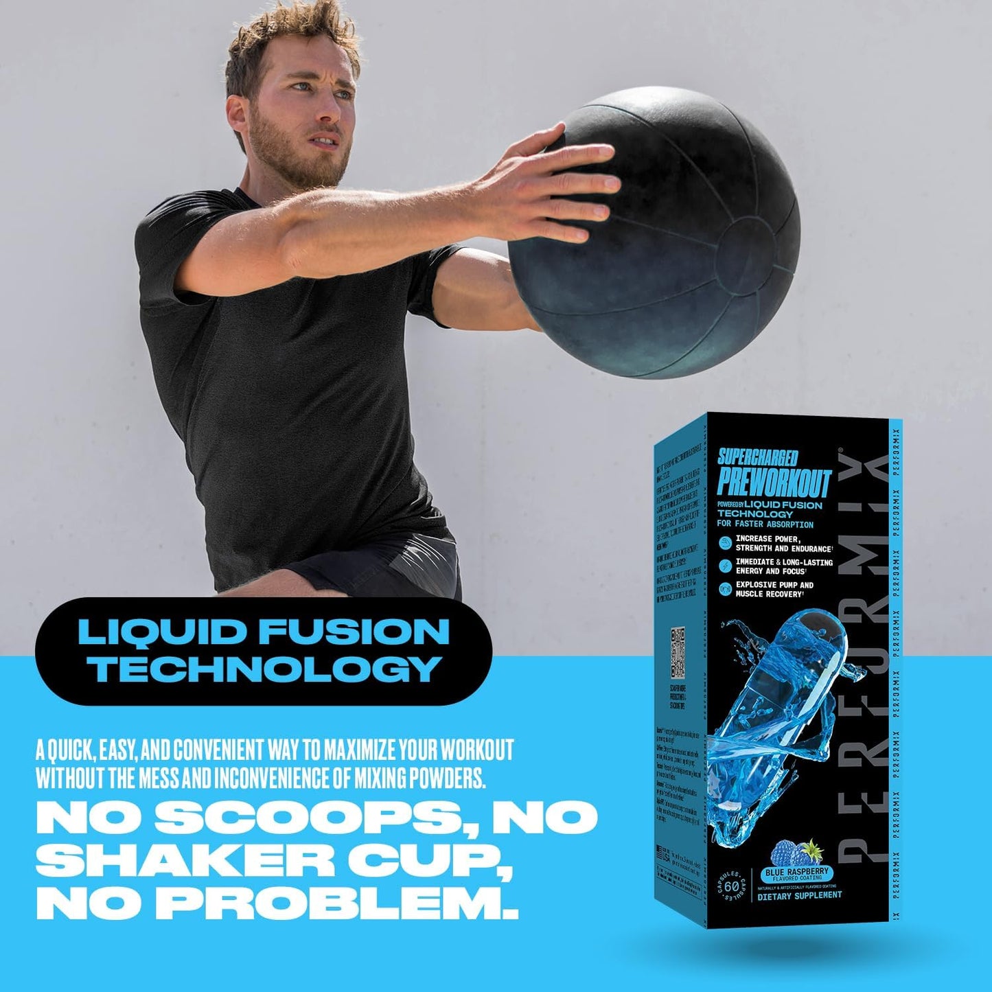 Premium Muscle Supporting Preworkout Capsules with Sustained Energy, Endurance, and Focus for Hardcore Training - Includes Oceanix and Alpha GPC - 60 Count