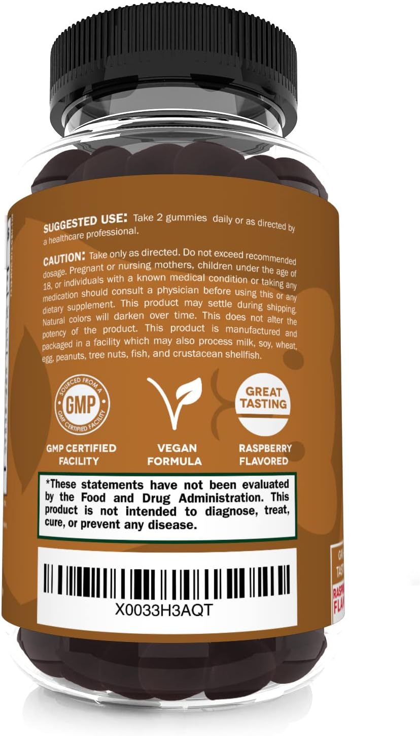 Premium Mushroom Gummies Supplement for Immune Health, Brain, Mood, and Stress Support - Blend of Lions Mane, Chaga, Reishi, Turkey Tail, Cordyceps - 120 Gummies