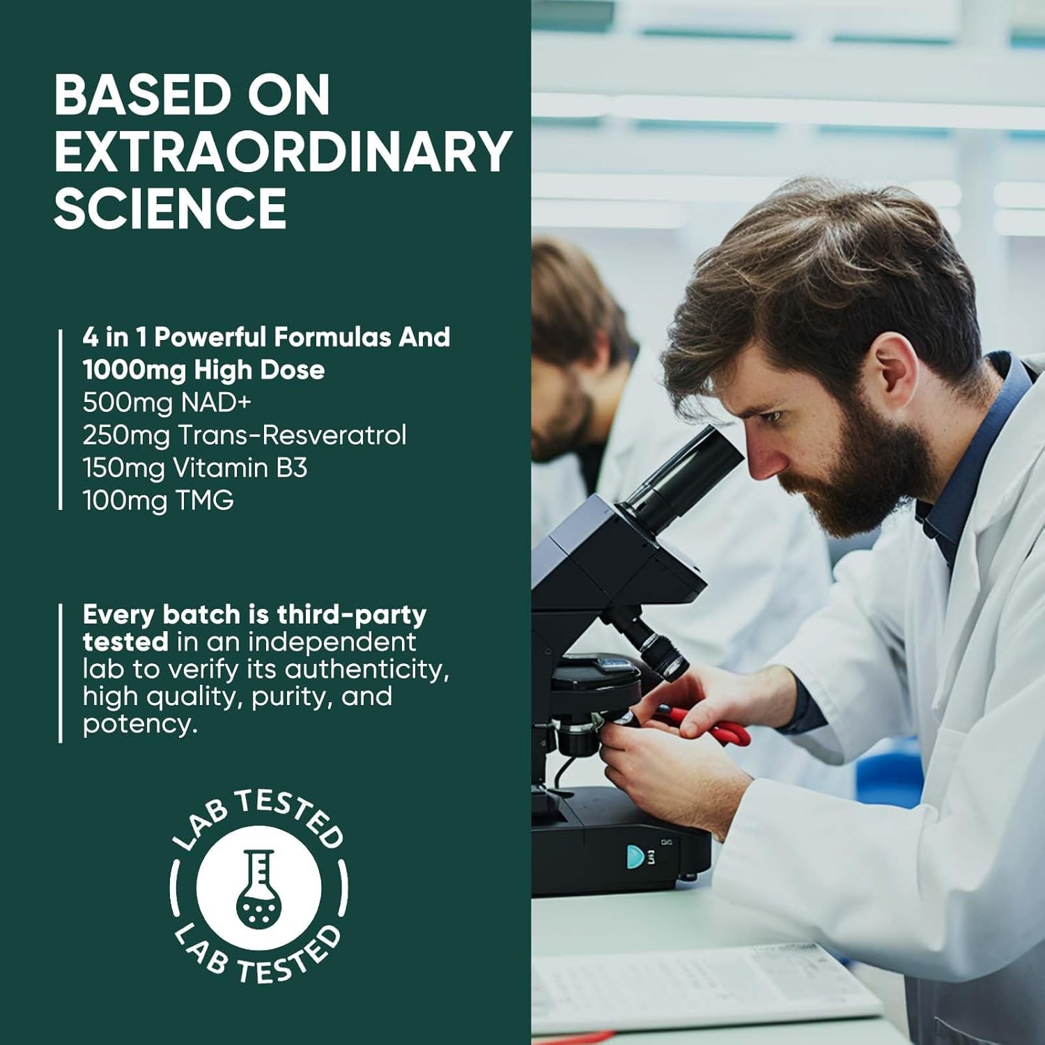 Premium NAD+ & Resveratrol Supplement for Enhanced Cellular Energy and Anti-Aging Support - 120 Softgels