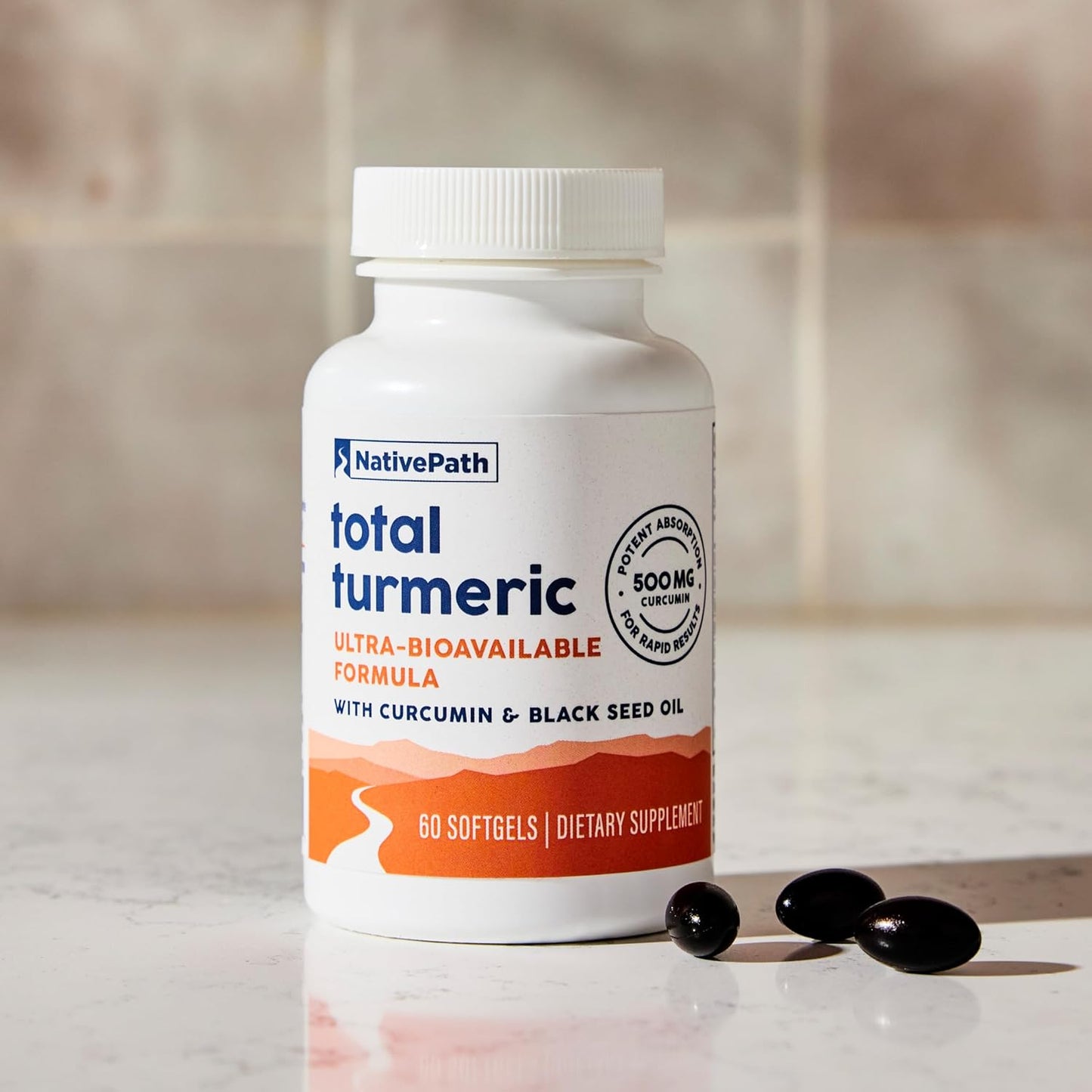 Premium NativePath Turmeric Curcumin Softgels with Black Seed Oil - Advanced Antioxidant & Joint Support - High Absorption Formula - Non-GMO & Gluten-Free - 60 Softgels