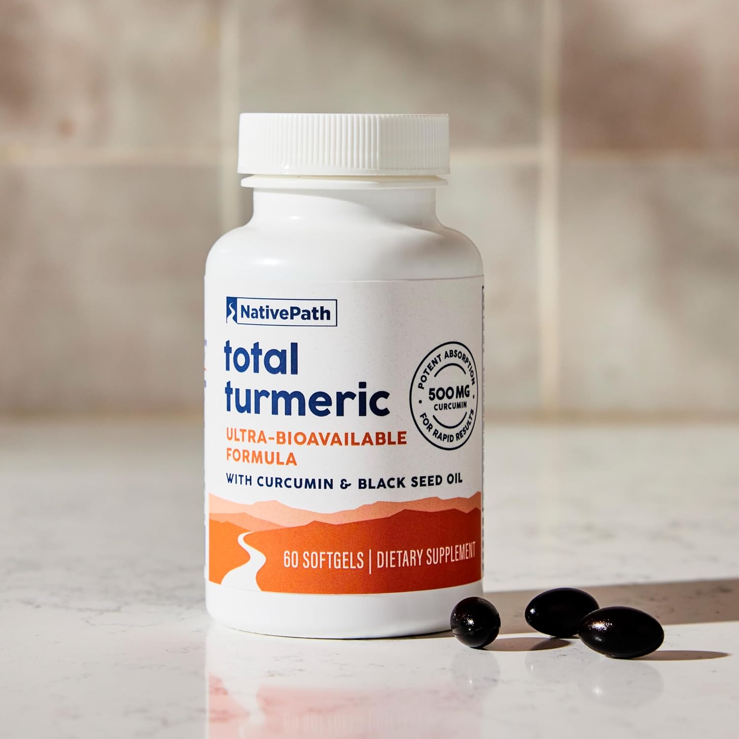 Premium NativePath Turmeric Curcumin Softgels with Black Seed Oil - Advanced Antioxidant & Joint Support - High Absorption Formula - Non-GMO & Gluten-Free - 60 Softgels