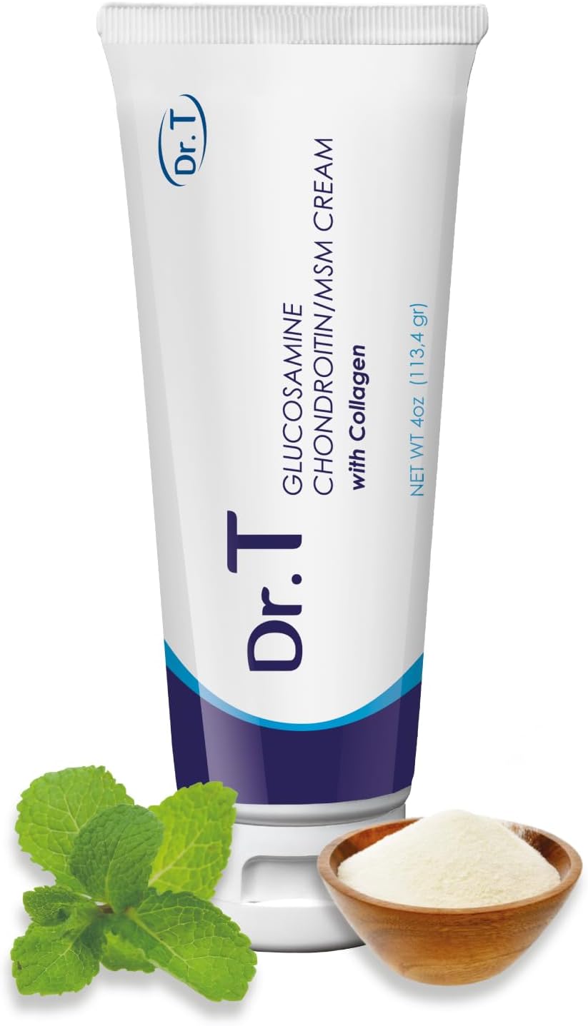 Premium Natural Glucosamine Chondroitin Cream with MSM, Collagen - Supports Joint Strength, Flexibility, Alleviates Discomfort - 113.4g