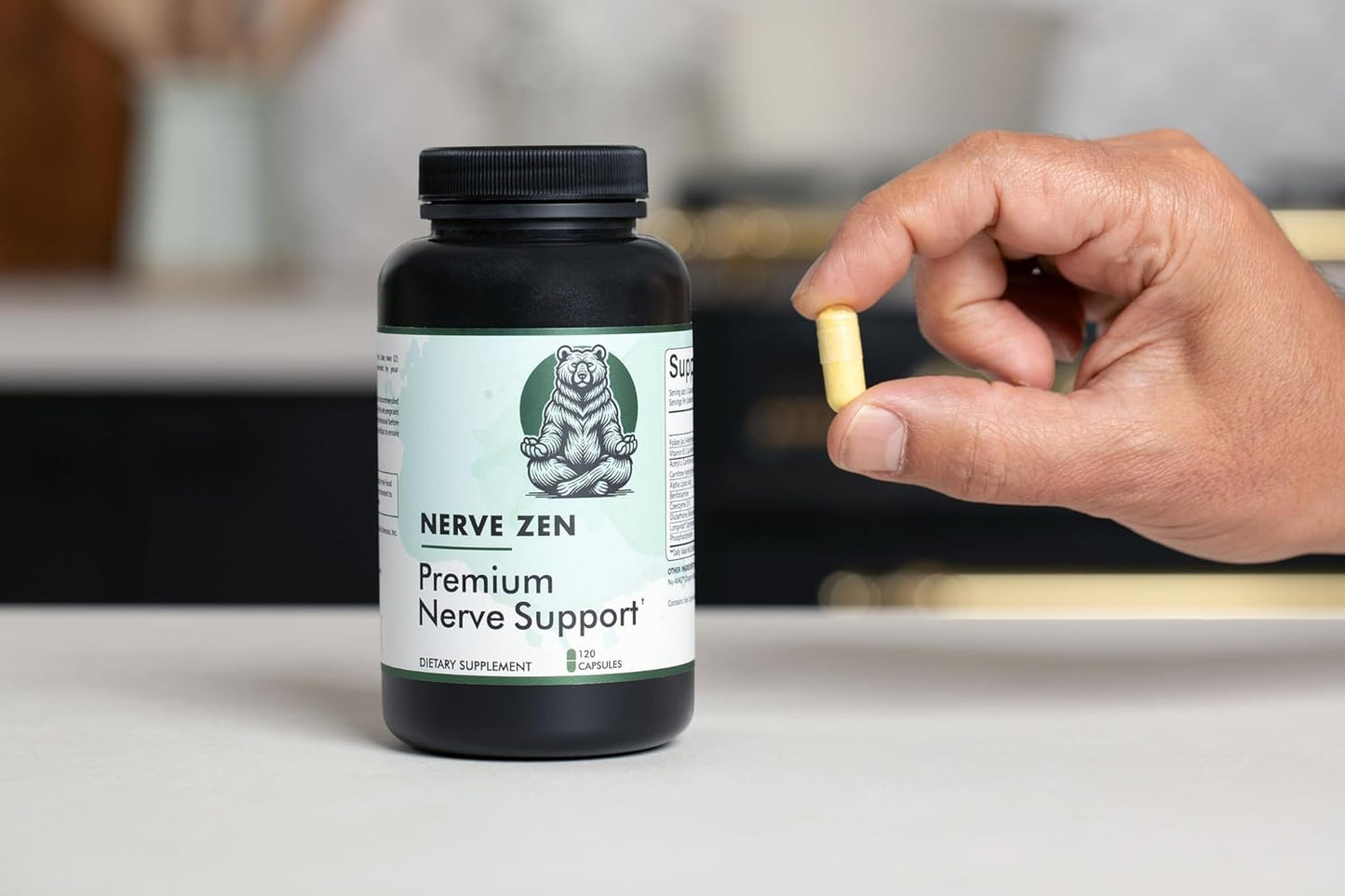 Premium Nerve Support Supplement with Coenzyme Q10, Vitamin B Complex, Alpha Lipoic Acid - 120 Capsules