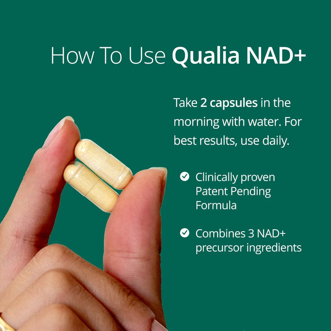 Premium Neurohacker Collective Bundle: Qualia NAD+ & Qualia Senolytic Supplements, Boost NAD+ Levels for Anti-Aging Support