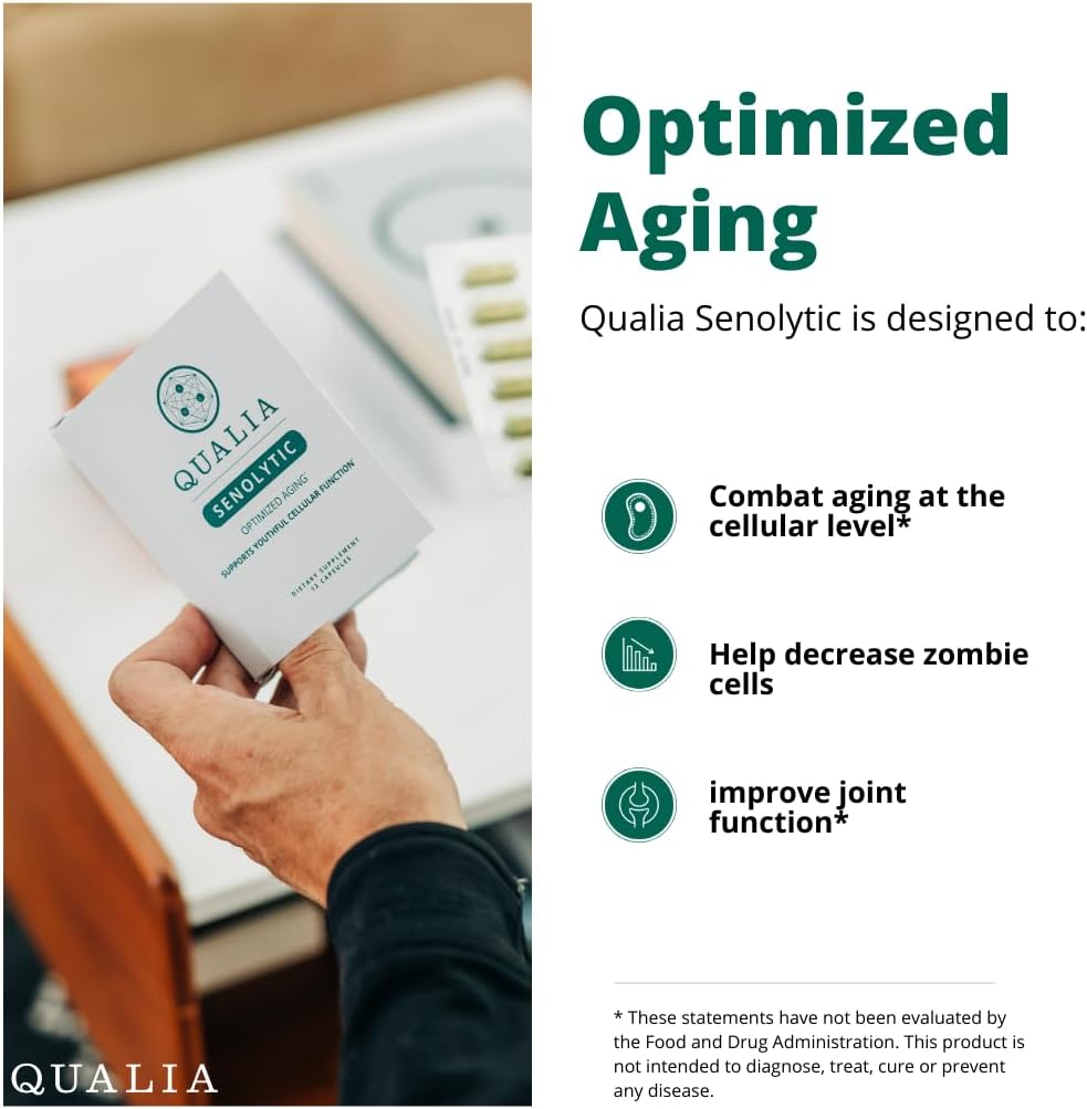 Premium Neurohacker Collective Bundle: Qualia NAD+ & Qualia Senolytic Supplements, Boost NAD+ Levels for Anti-Aging Support