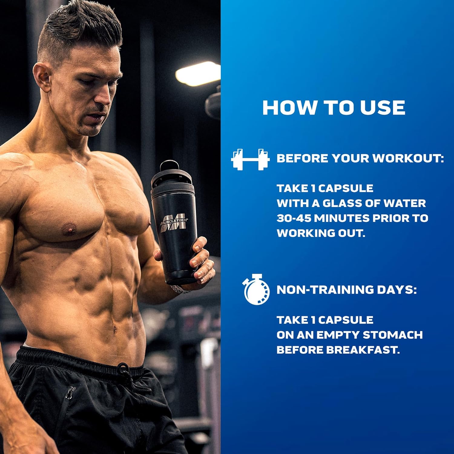 Premium Nitric Oxide Booster Supplement for Muscle Gain & Performance - 30 Capsules, 400mg Peak ATP - Men & Women's Muscle Builder