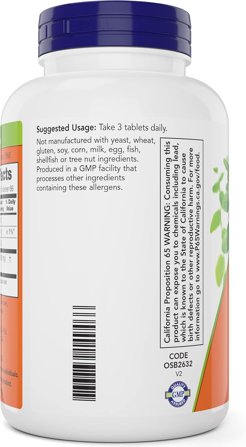 Premium Non-GMO Chlorella Tablets 1000mg - Green Superfood Supplement - 200 Tabs by NOW Foods
