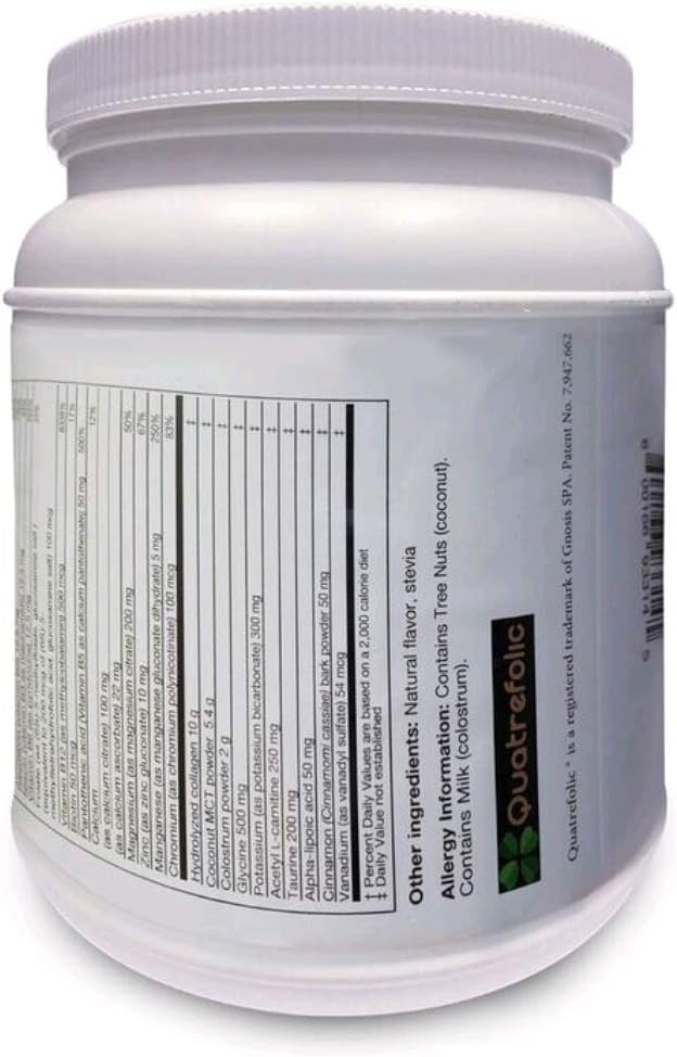 Premium Non-GMO Collagen Protein Formula with Vitamins, Minerals, Amino Acids, and Colostrum - 1.14 lbs, Made in the USA