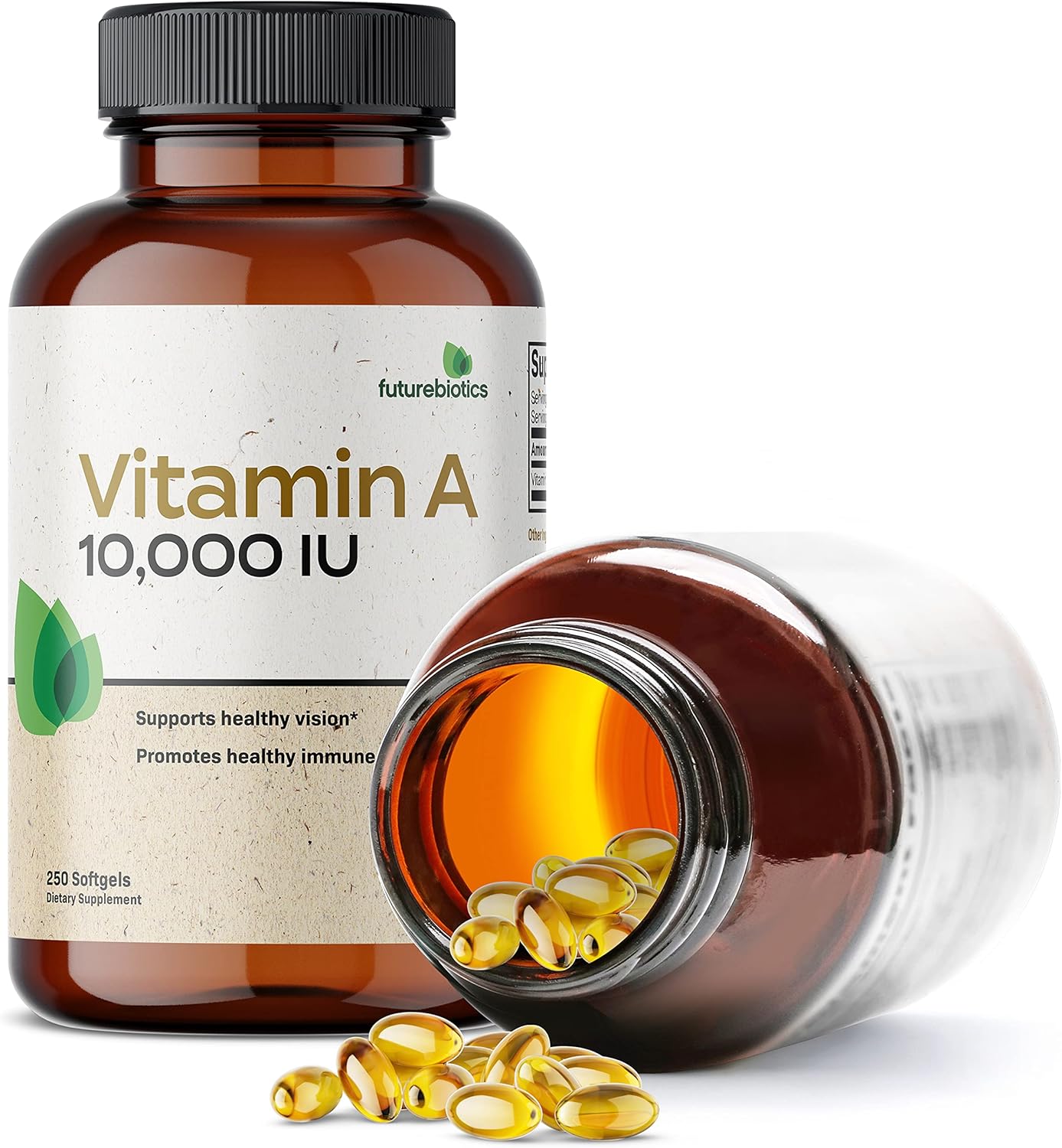 Premium Non-GMO Vitamin A 10,000 IU Softgels for Healthy Vision, Immune System, Growth & Reproduction - 250 Count
