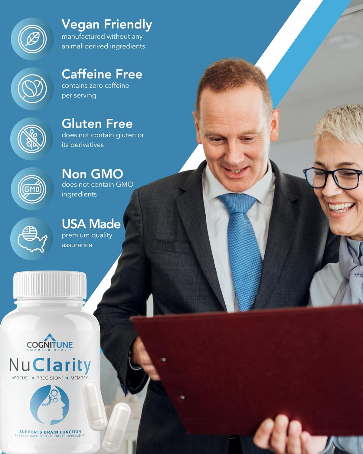 Premium Nootropic Brain Supplement for Focus, Energy, and Memory Boost - Cognitive Support with Ginkgo Biloba, Bacopa Monnieri, and More