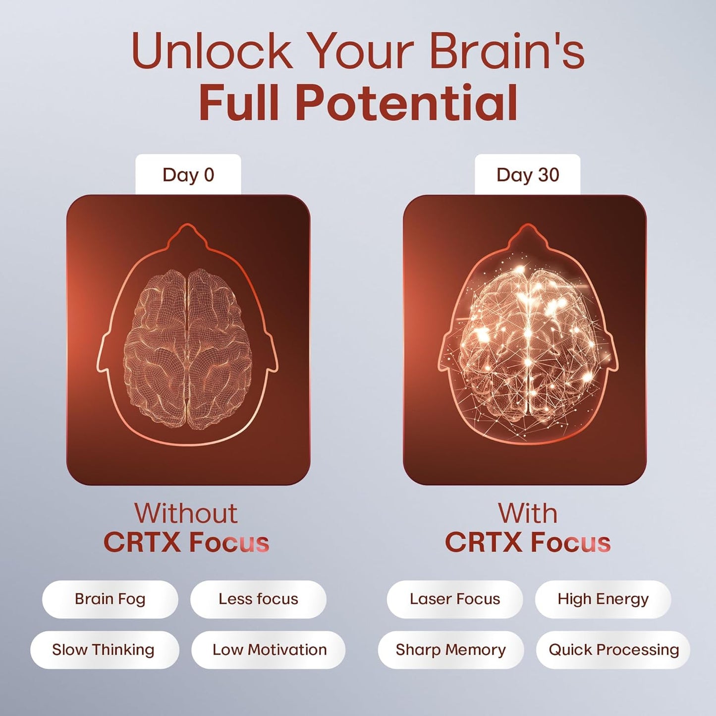 Premium Nootropic Brain Supplements for Memory, Energy, and Focus - 90ct - Cognitive Supplement with 14-in-1 Brain Energy Blend - Supports Memory and Mental Clarity