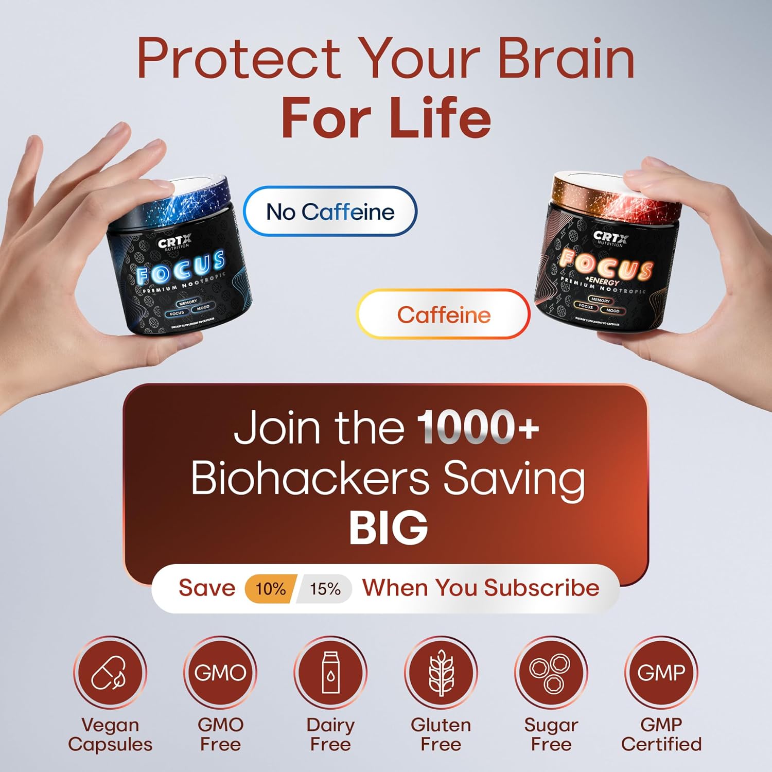 Premium Nootropic Brain Supplements for Memory, Energy, and Focus - 90ct - Cognitive Supplement with 14-in-1 Brain Energy Blend - Supports Memory and Mental Clarity