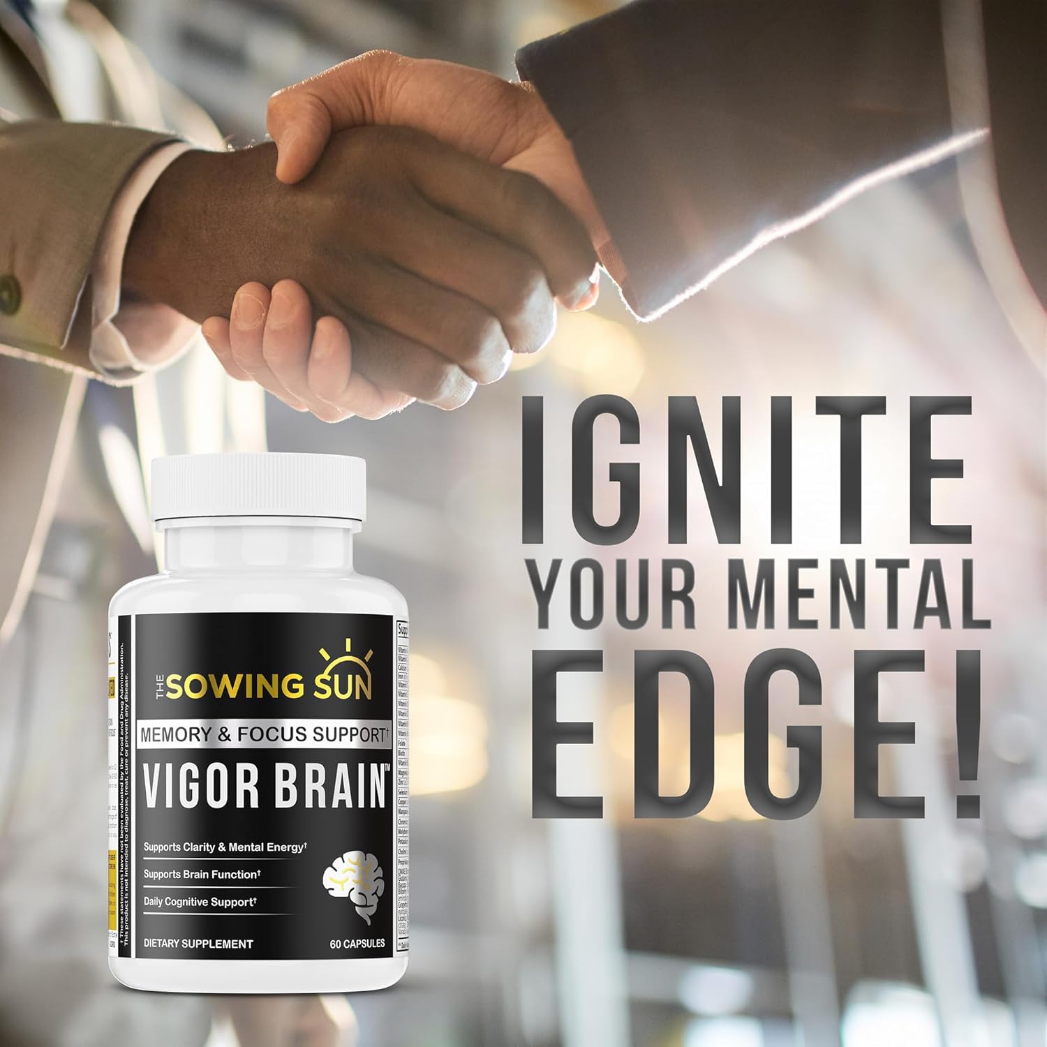 Premium Nootropic Supplement for Concentration, Brain & Memory Support - 40 Unique Ingredients including DMAE, Choline & Bacopa Monnieri