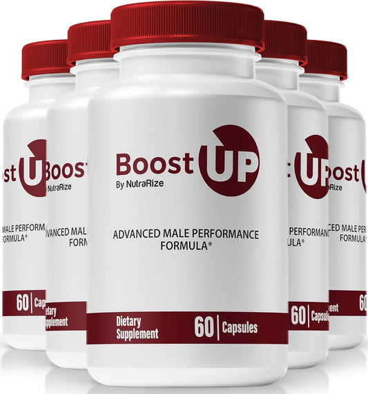 Premium NutraRize Boost Up Capsules for Men - All Natural Daily Nutrition (5 Pack, 300 Capsules)