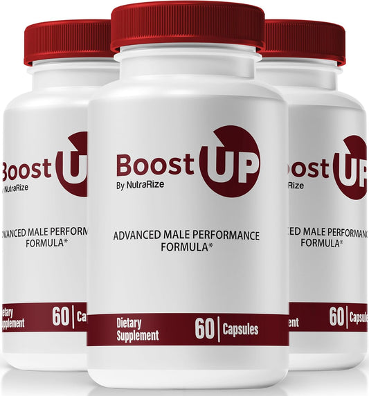 Premium NutraRize Boost Up Capsules for Men - All Natural Daily Nutrition to Support Male Health & Wellness - 3 Pack (180 Capsules)