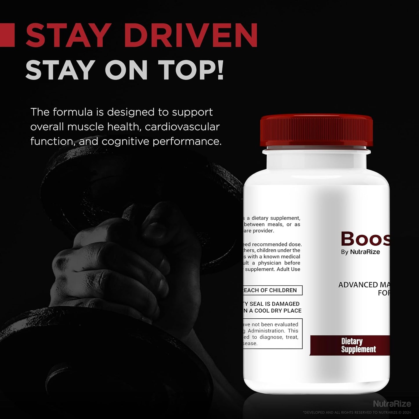 Premium NutraRize Boost Up Capsules for Men - All Natural Daily Nutrition for Male Health & Wellness - BoostUps Review (60 Pills)