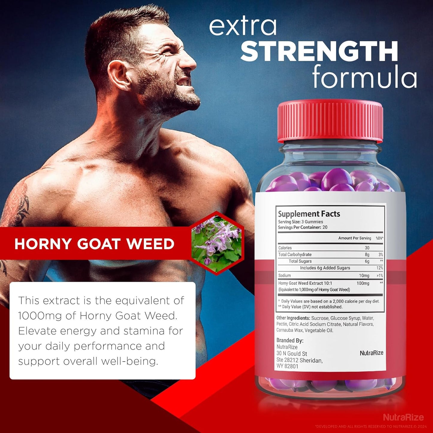 Premium NutraRize Elite Testo Rx Gummies for Men - All Natural Male Formula Supplement for Overall Health - Official Reviews (60 Gummies)