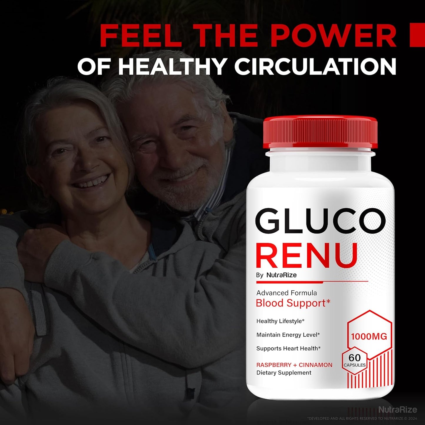 Premium NutraRize GlucoRenu Capsules - Natural Support for Healthy Blood Sugar Levels, Circulation, and Balance - Glyco Optimizer Supplement with Official GlucoRenu Pills - 60 Capsules
