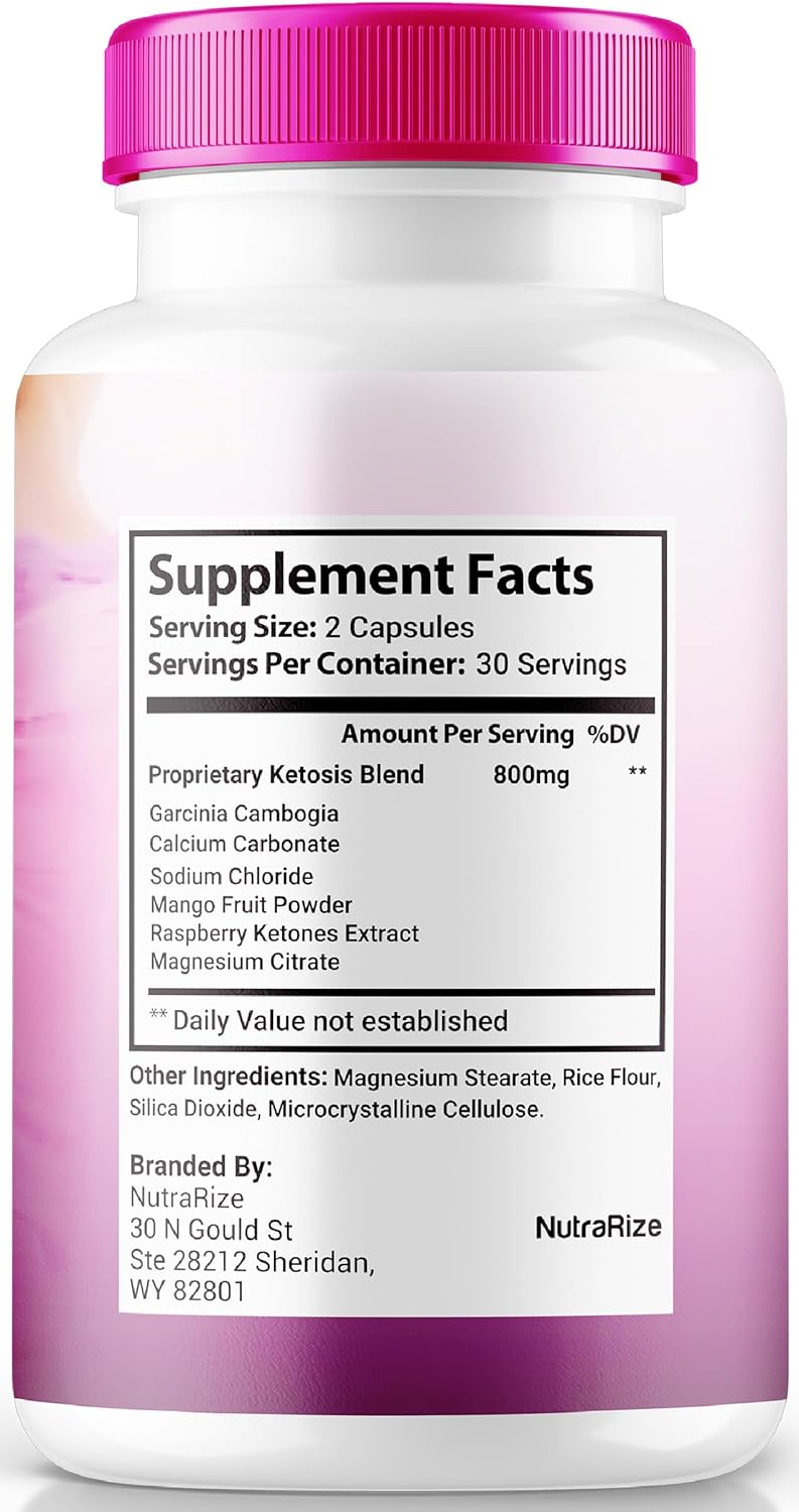Premium NutraRize Keto Body Tone Capsules for Energy & Healthy Lifestyle - All Natural Keto Formula (60 Capsules)