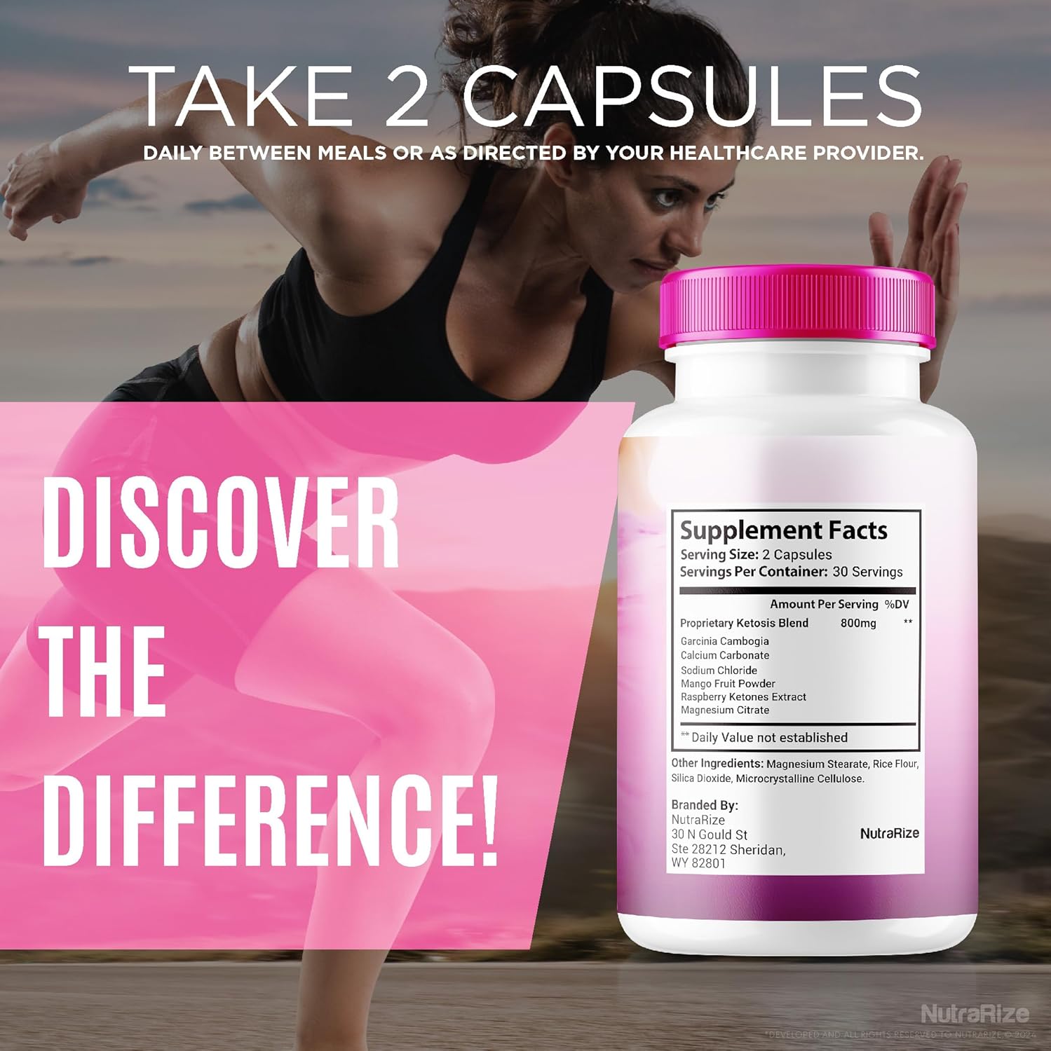 Premium NutraRize Keto Body Tone Capsules for Energy & Healthy Lifestyle - All Natural Keto Formula (60 Capsules)