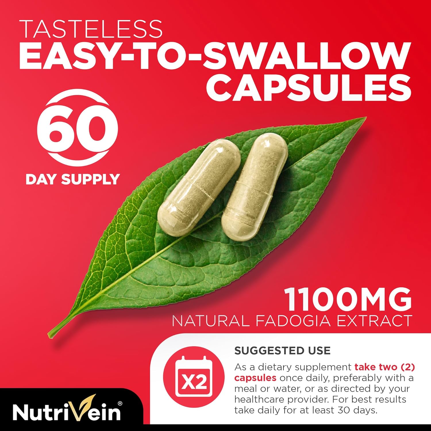 Premium Nutrivein Fadogia Agrestis, Tongkat Ali & Turkesterone Supplement - Boost Performance, Strength, & Recovery - 1100mg