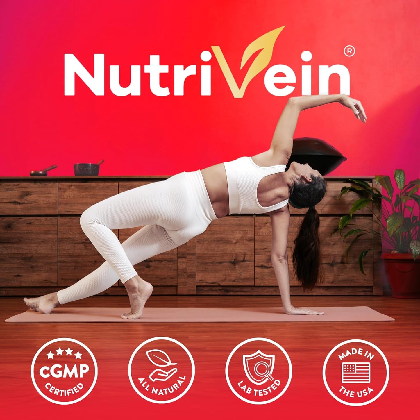 Premium Nutrivein Fadogia Agrestis, Tongkat Ali & Turkesterone Supplement - Boost Performance, Strength, & Recovery - 1100mg