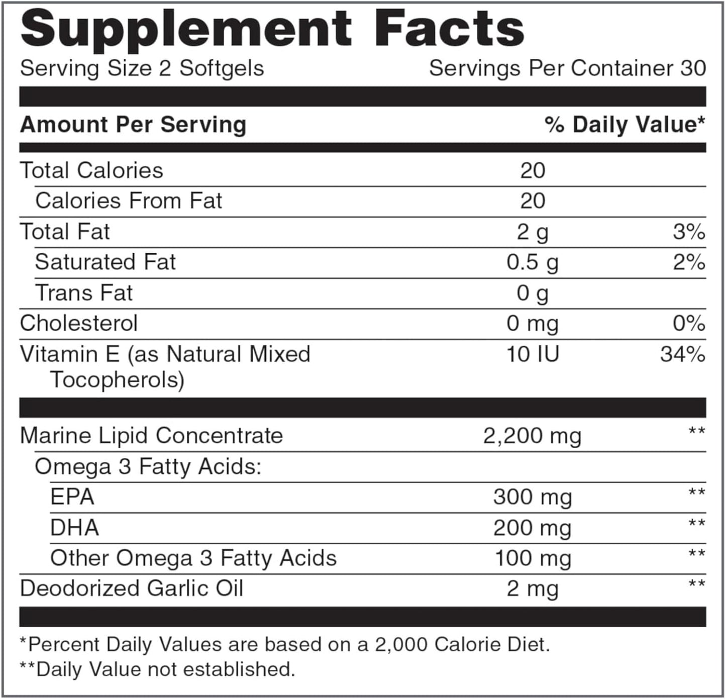 Premium Omega-3 Supplement with EPA & DHA Fatty Acids for Heart, Joint, and Immune Health Support - 60 ct