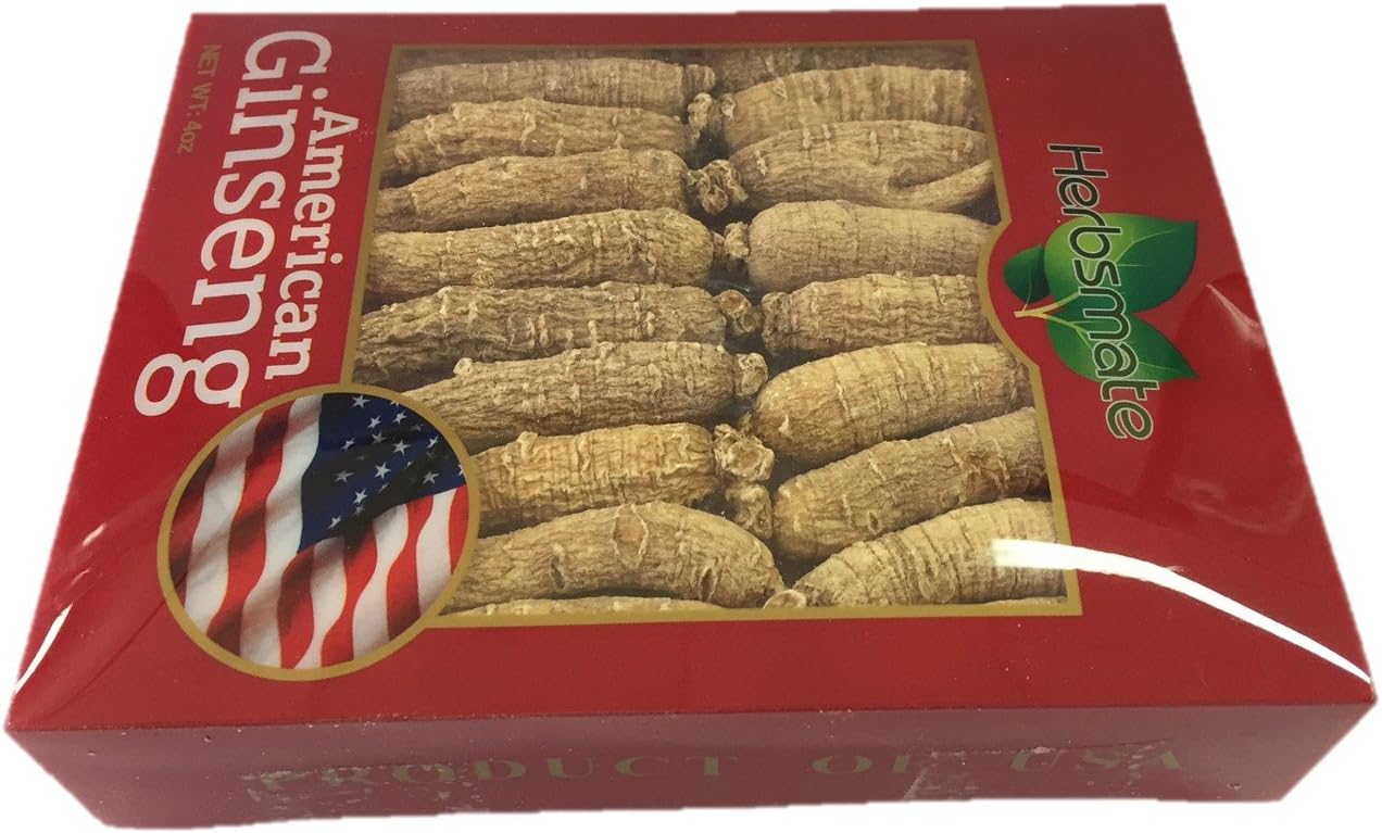 Premium Organic American Ginseng Small Thin-Short Size - Hand-Selected A Grade (4 Oz. Box)