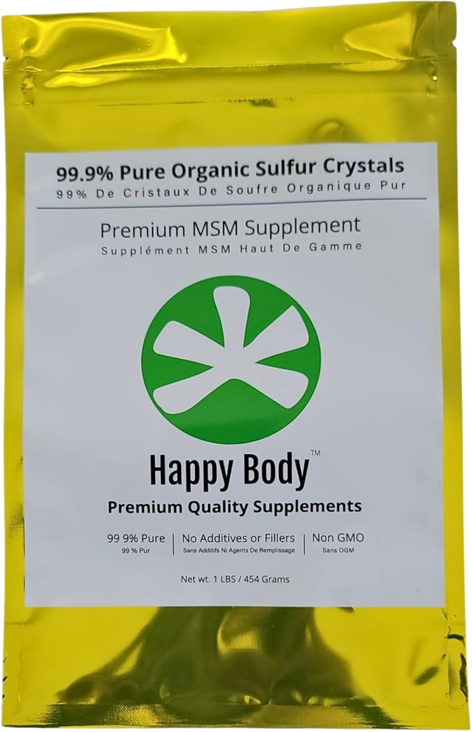 Premium Organic Sulfur Crystals - 99.9% Pure MSM Supplement - 3 Pack of 1 lb Bags