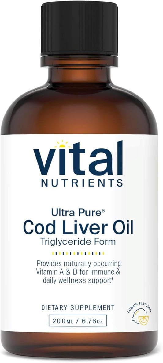 Premium Pharmaceutical Grade Norwegian Cod Liver Oil - Ultra Pure, High Potency with Vital Nutrients - 200 ml Bottle