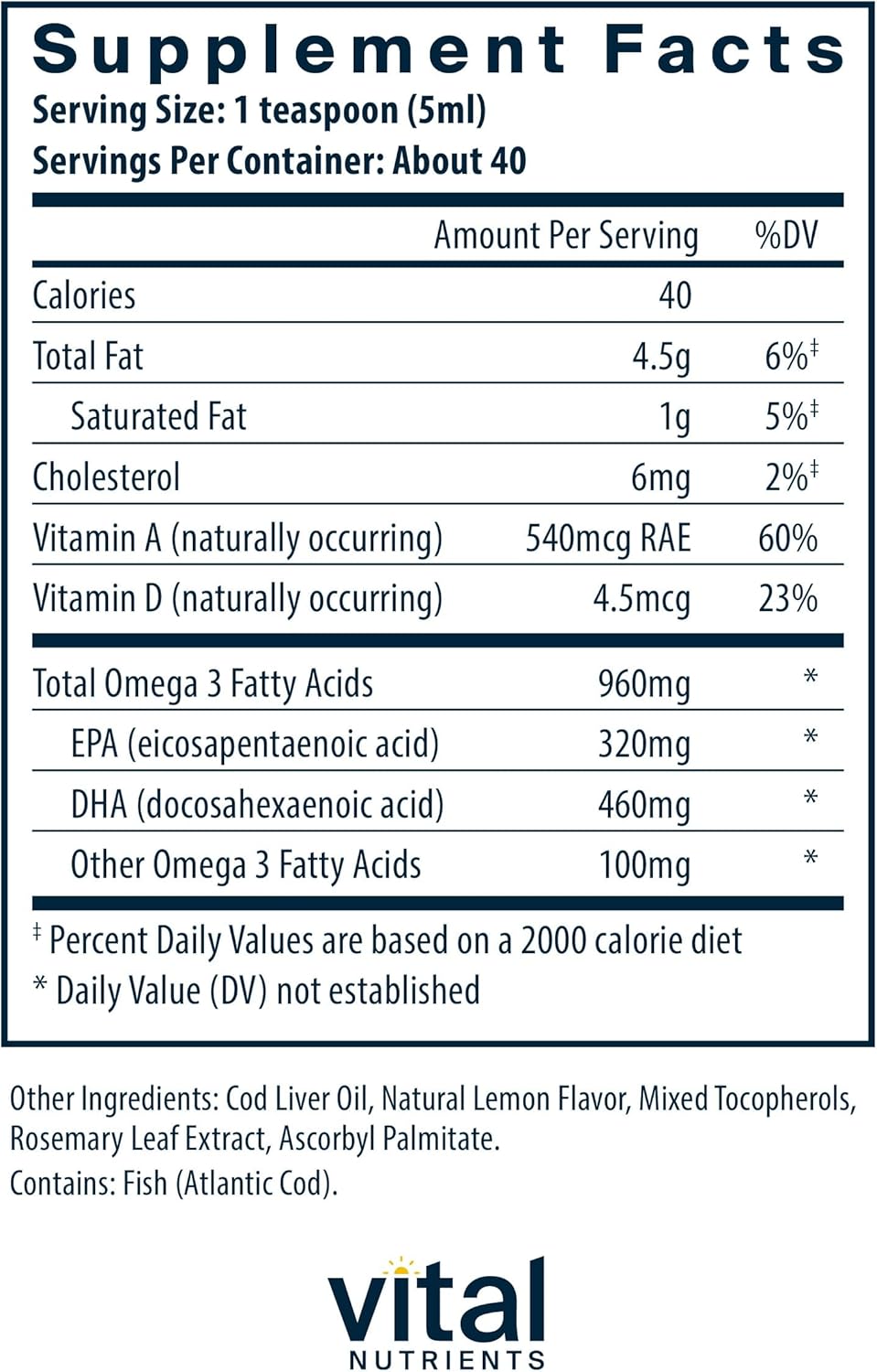 Premium Pharmaceutical Grade Norwegian Cod Liver Oil - Ultra Pure, High Potency with Vital Nutrients - 200 ml Bottle