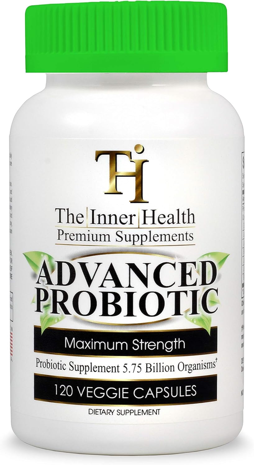 Premium Probiotic Supplement with 5.75 Billion Organisms - Bacillus Subtilis, Bifidobacterium Longum, L. Acidophilus, L. Rhamnosus, L. Plantarum - 120 Capsules