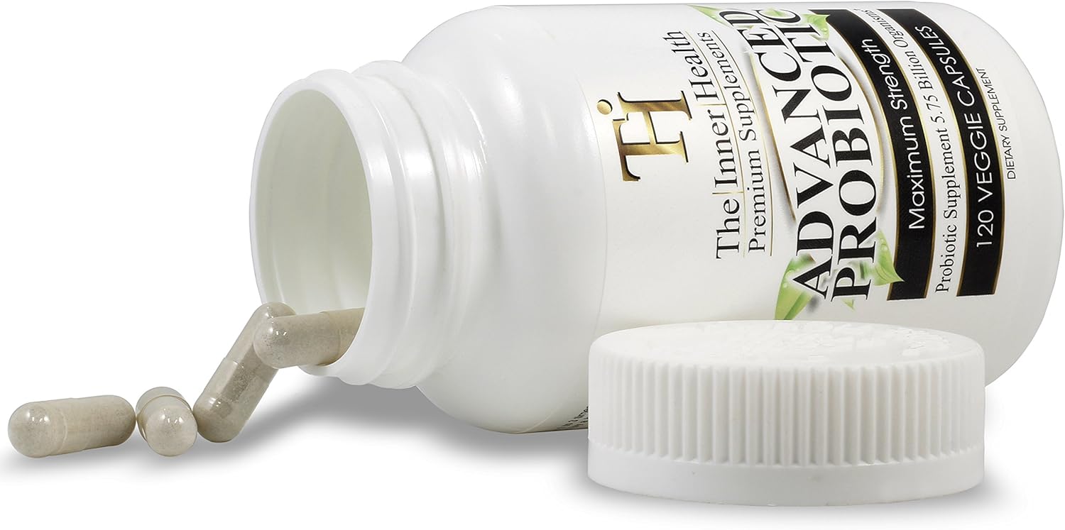 Premium Probiotic Supplement with 5.75 Billion Organisms - Bacillus Subtilis, Bifidobacterium Longum, L. Acidophilus, L. Rhamnosus, L. Plantarum - 120 Capsules