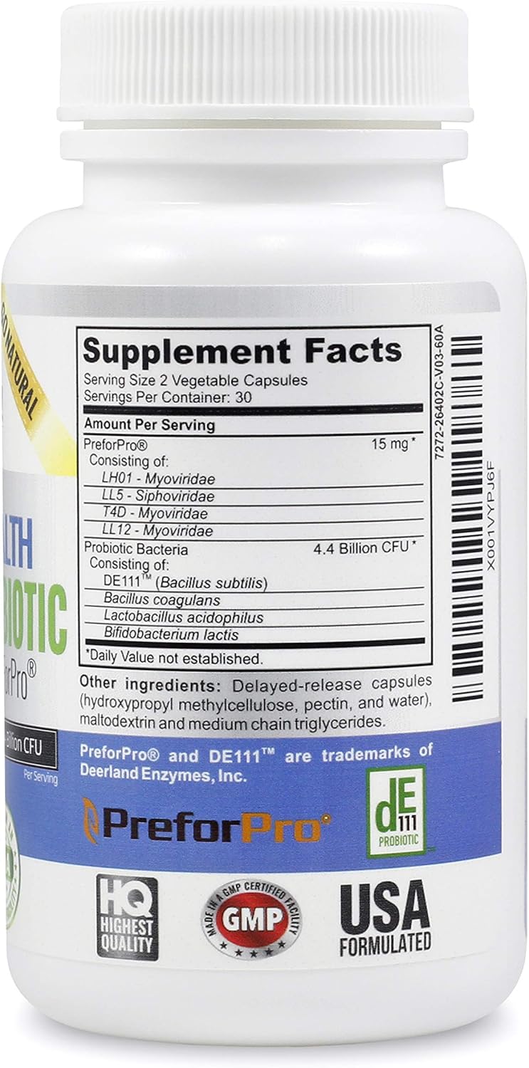 Premium Probiotic with Ultimate Prebiotic for Gut Health - 4.4 Billion CFU - Women & Men - Bacillus Subtilis - No Refrigeration Needed