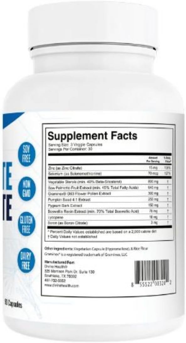 Premium Prostate Health Supplement - Enhanced with Beta-Sitosterol, Saw Palmetto, Selenium, Zinc, and Pumpkin Seed - 30 Day Supply