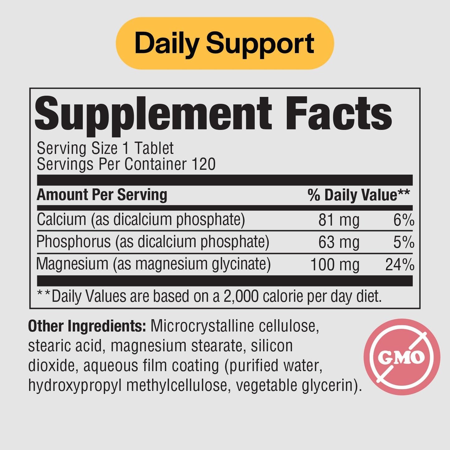 Premium PureFormulas Magnesium Glycinate 100mg Supplement - Supports Stress, Nerves, Sleep, Muscles, and Metabolism - Non-GMO, 120 Tablets for Women and Men