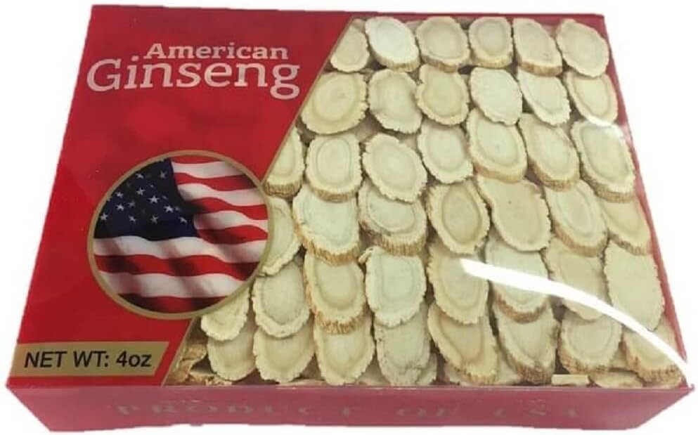 Premium Quality American Ginseng Medium Slices - 4 Oz. Box - Green Nutrition Hand-Selected Grade A