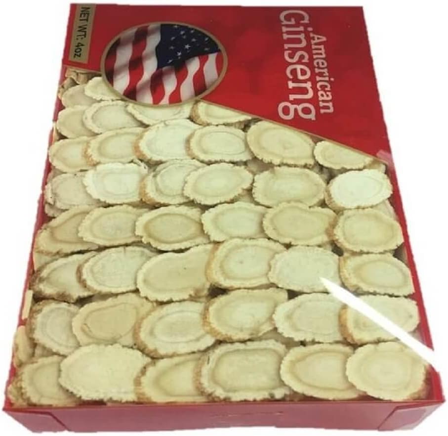 Premium Quality American Ginseng Medium Slices - 4 Oz. Box - Green Nutrition Hand-Selected Grade A
