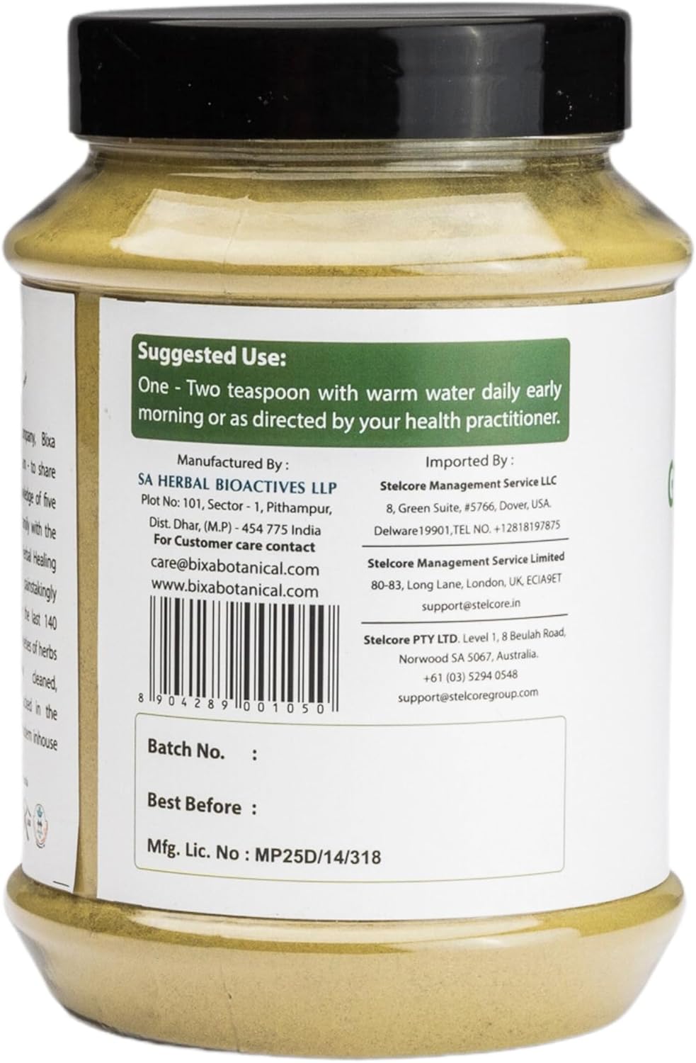 Premium Quality Bixa BOTANICAL Gotu Kola Powder Supplement - Authentic Ayurvedic Herbal Blend for Improved Overall Health - 16 Ounce Pack
