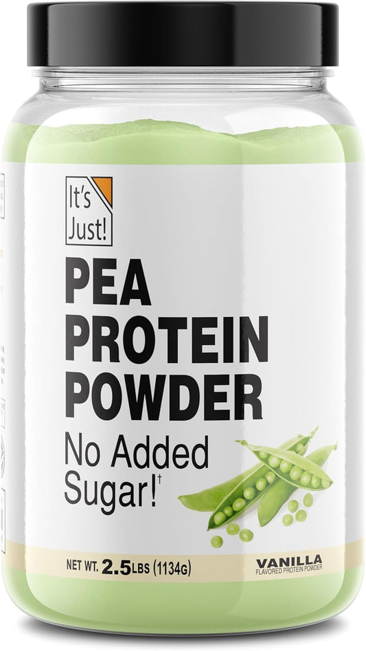 Premium Quality Vanilla Pea Protein Isolate - Plant Based, Gluten Free, Vegan, Keto Friendly - 2.5 Pound - Product of Canada - Packaged in USA