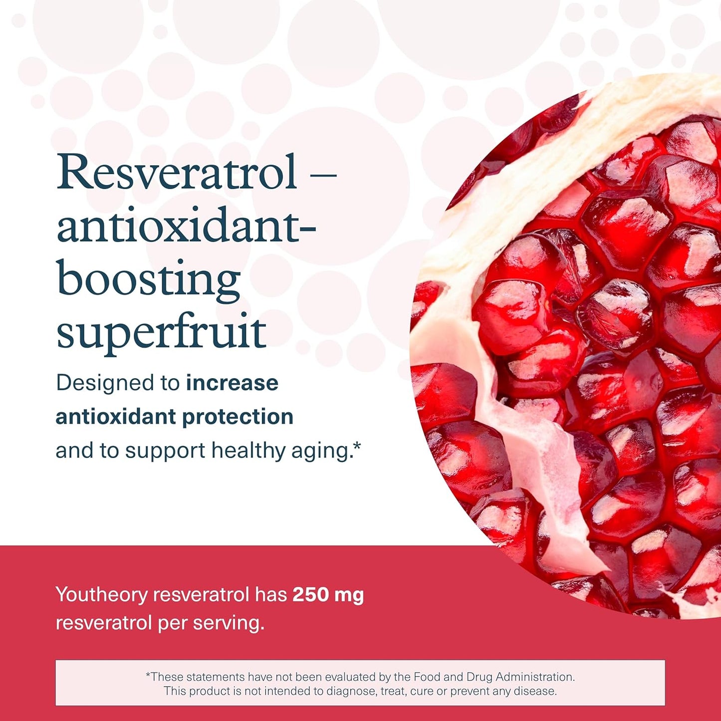 Premium Resveratrol Antioxidant Supplement with Super-Fruit Blend - Contains ResVida - 290 Tablets, Dairy, Soy & Gluten Free Formula by Youtheory
